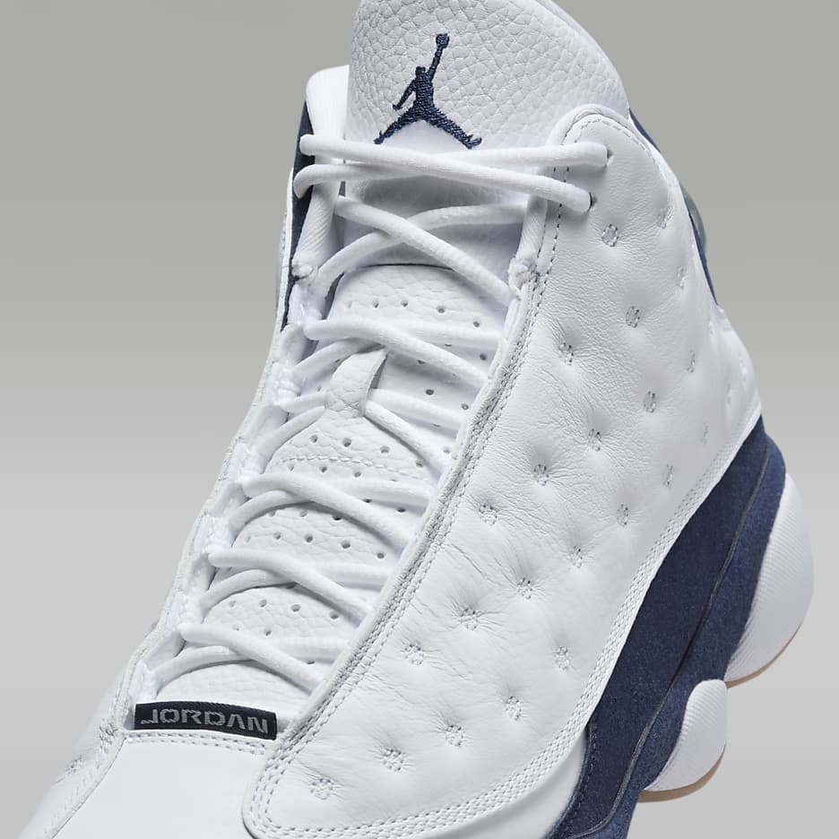 Air Jordan 13 Retro White and Midnight Navy Shoes. Nike ID